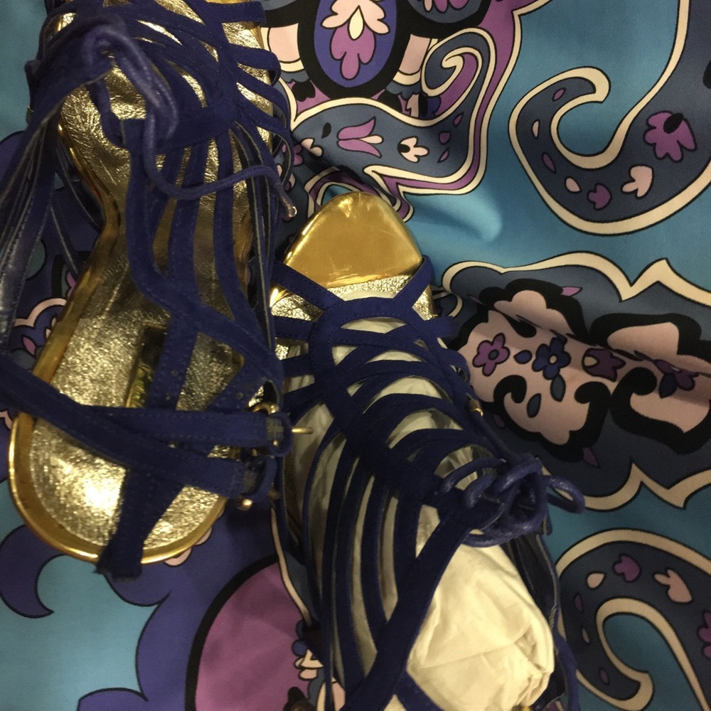 Blue Platform Shoes - Picture 4 of 9
